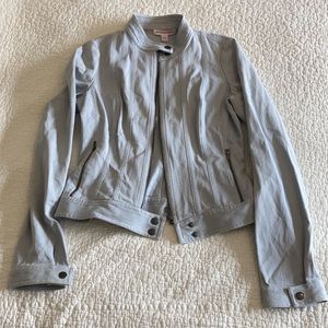 Betsy Johnson Grey  Motorcycle Jacket